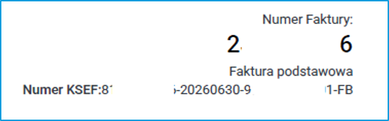Wizualizacja e-faktury przed zmianą przepisów KSeF