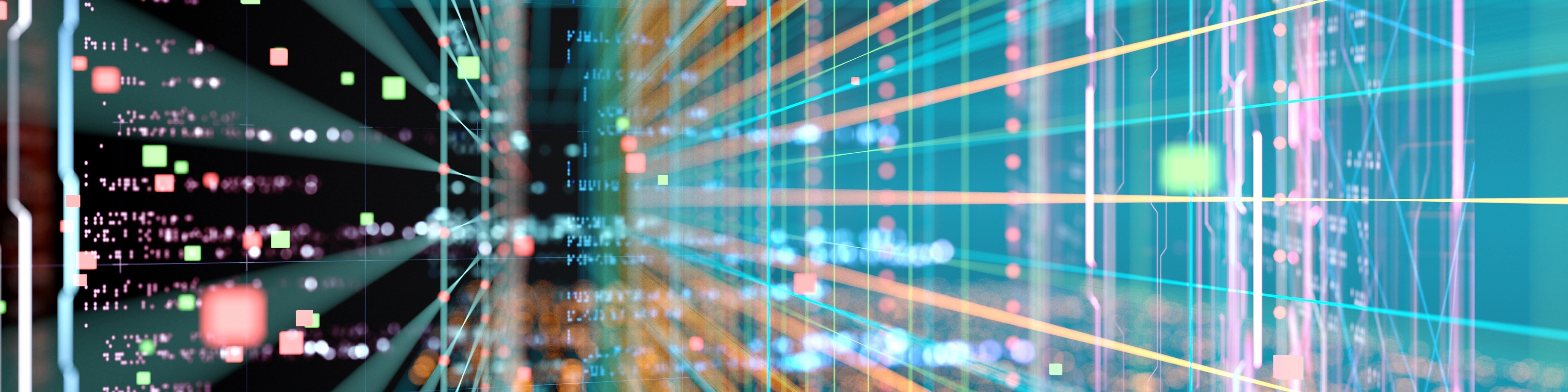 Abstrakcyjne kolorowe wirtualne środowisko z danymi