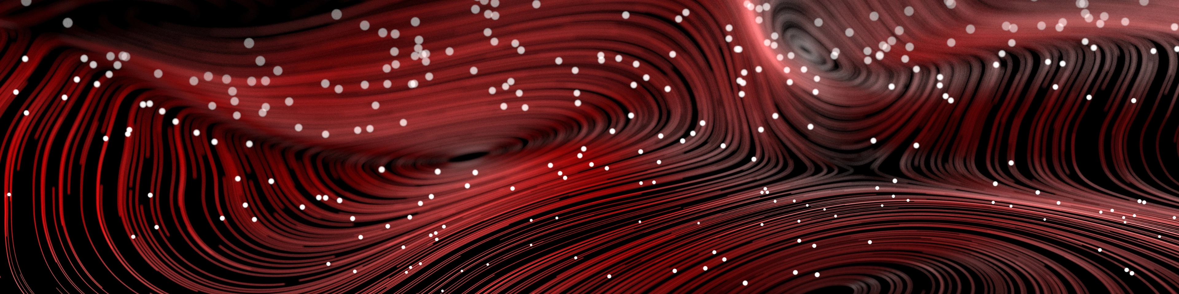 Czerwone fale na ciemnym tle