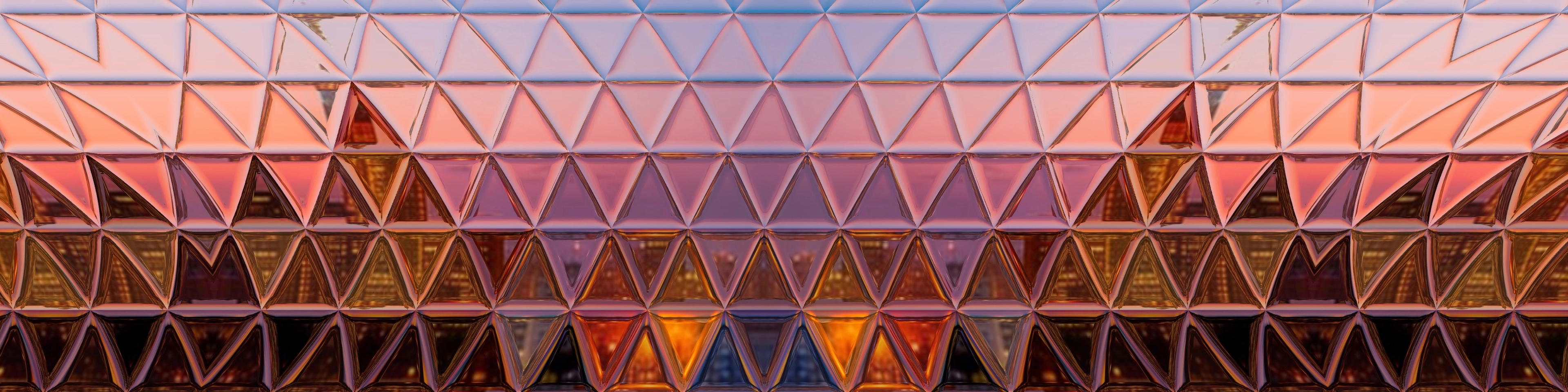 Panorama miasta odbijająca się w szkle