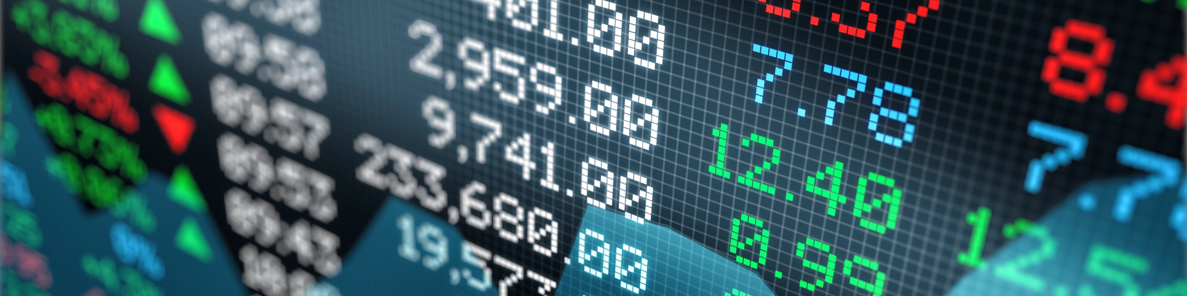 Tablica przedstawiająca wyniki giełdowe