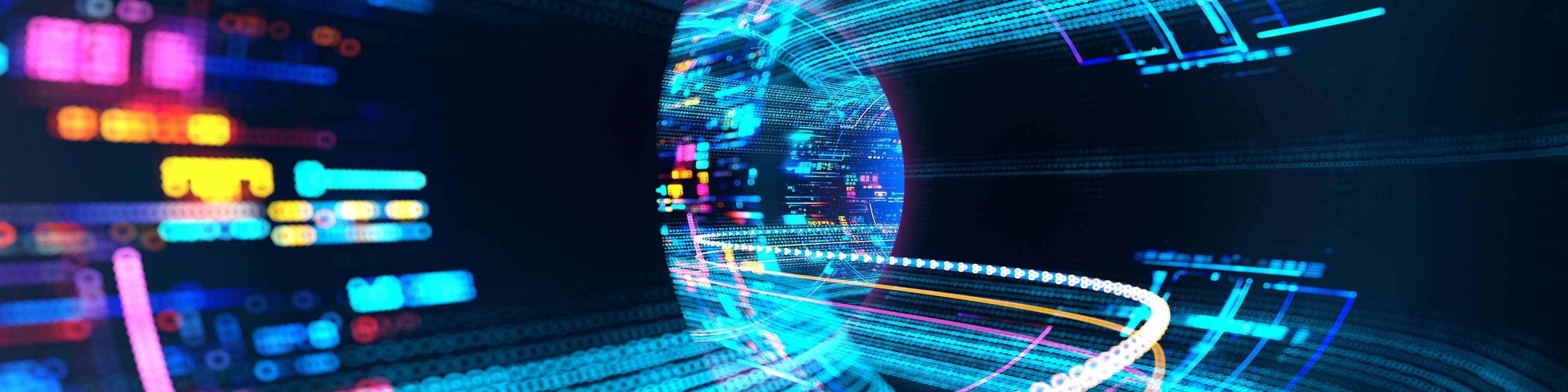 Tunel w błękitnej cyberprzestrzeni