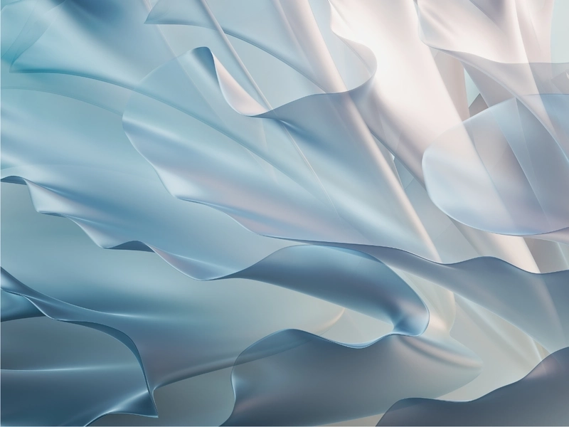 Biały pofalowany materiał