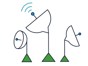 Ikonka przedstawiająca trzy anteny